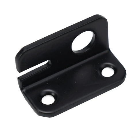 Stainless Steel Door Bolt Latch Lock For Wardrobe And Drawer Or Garden Shed Easy No Drill Install Punch Free And Simple Left Or Right Small Door Lock For Home Hardware black bracket close-up