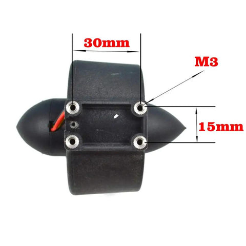Underwater Thruster Beefy 16V 300W Brushless Motor With CCW Three Blade Nylon Propeller product dimensions display