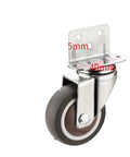 Heavy Duty Caster Wheel 2 Inch Stem Caster Swivel No Brake, Silent 20 Kg Capacity Castor For Moving Furniture Chairs Cabinets Work Tables With Soft Rubber Wheel, Easy Glide