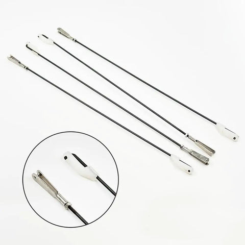 Four Pack RC Airplane Metal Clevis Kit With Push Rods And Swing Keepers For RC Planes And Helis DIY Model Aircraft Fixed Wing Parts