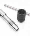 Tap Wrench Tool Set With Adjustable T Handle And Metric Plug Taps M3 M4 M5 M6 M8 For Metal Aluminum Plastic Wood Mesee 6 Piece Kit