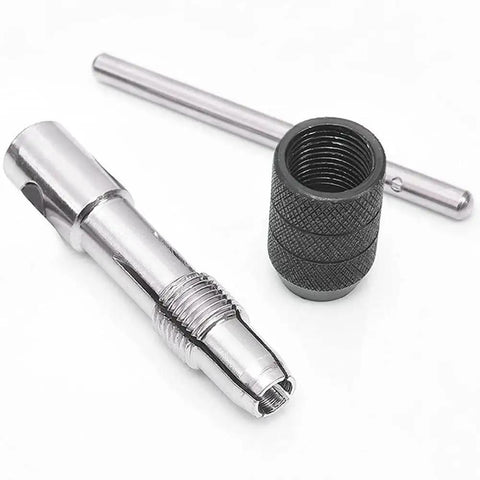 Tap Wrench Tool Set With Adjustable T Handle And Metric Plug Taps M3 M4 M5 M6 M8 For Metal Aluminum Plastic Wood Mesee 6 Piece Kit