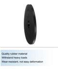 Side view of a single black rubber spacer from the Set Of 12 Rubber Spacers For Vibration Damping 1-1/4 Inch Outer Diameter 1/4 Inch Inner Diameter 1/16 Inch Thick Round Bushings Grommets Oil And Corrosion Resistant Ideal For Home And Car Accessories