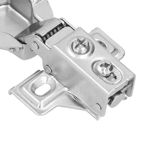 Soft Close Concealed Cabinet Hinges 32mm Cup 105 Degree Opening 4 Pack Cold Rolled Steel Adjustable hinge close-up view