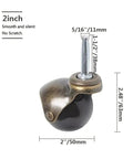 Set Of Four Vintage Swivel Caster Wheels For Furniture Sofas Chairs And Cabinets 360 Degree Rolling Casters With Measurements
