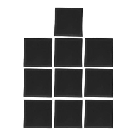Premium Soundproof Foam Panels for Studio Acoustic Treatment and Noise Reduction Wall Tiles shown in a grid, each 30x30 cm.