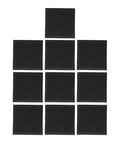 Score Your 10 Piece Soft Gray Soundproof Foam Panels For Premium Acoustic Treatment And Flame Retardant Safety 10 gray wedge tiles arranged.