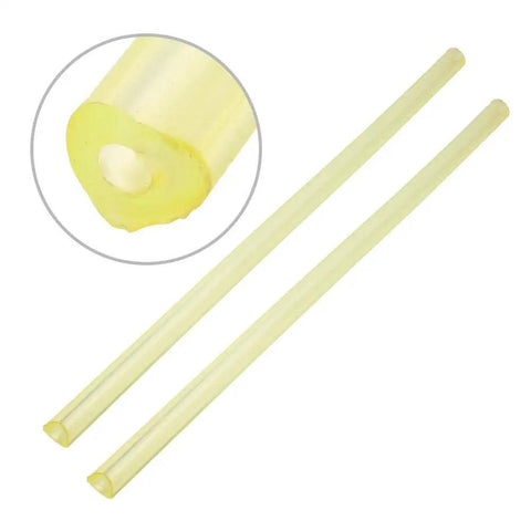 Heavy Duty Polyurethane Round Hollow Rod Yellow 20-40mm Outer Diameter 8mm Bore 500mm Length Built To Last For DIY Projects Prototyping And Light Industrial Use, yellow hollow rod
