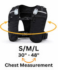 Hands Free Hydration Running Vest With 500ml Soft Flask BPA Free PVC Free Reflective Gear Adjustable Unisex Fit S/M/L