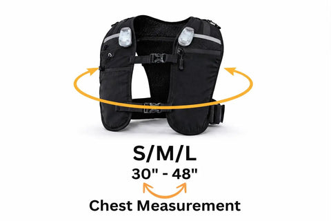 Hands Free Hydration Running Vest With 500ml Soft Flask BPA Free PVC Free Reflective Gear Adjustable Unisex Fit S/M/L