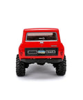 Rear view of Redcat Racing Ascent 18 Scout II Brushless 4x4 One Eighteenth Scale RC Crawler Remote Control Rig With Aluminum Chassis
