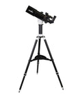 Travel-Size Go-To Telescope Mount With 80mm Refractor, Alt-Az Tracking, WiFi App Control on black tripod, ideal for stargazing.