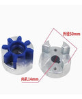 Hexagonal EDM Wire Cutting Machine Coupling Kit With Rubber Gasket And Screw Cylinder For 50 By 56 Mm Motor Outer Diameter Replacement Part, Solid Fit And Quick Install with parts displayed