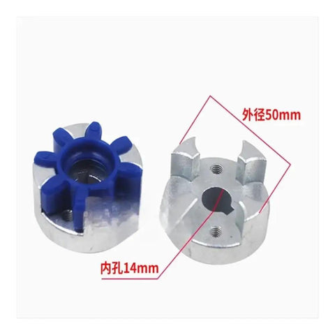 Hexagonal EDM Wire Cutting Machine Coupling Kit With Rubber Gasket And Screw Cylinder For 50 By 56 Mm Motor Outer Diameter Replacement Part, Solid Fit And Quick Install with parts displayed
