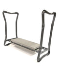 2 In 1 Garden Kneeler Seat Folding Stool With Soft Foam Cushion, Lightweight Foldable Bench For Weeding And Planting, Portable Gray