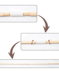 Replacement Wood Poles And Connectors For Kids Teepee Tent, 69 Inch Length, with threaded ABS connector detail.