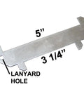 5x3-1/4 Aluminum Lobster Gauge For Gulf Of Maine Sizing, Dope Legal Size Measuring Tool with lanyard hole, corrosion-resistant aluminum
