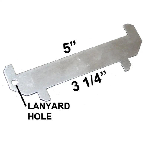 5x3-1/4 Aluminum Lobster Gauge For Gulf Of Maine Sizing, Dope Legal Size Measuring Tool with lanyard hole, corrosion-resistant aluminum