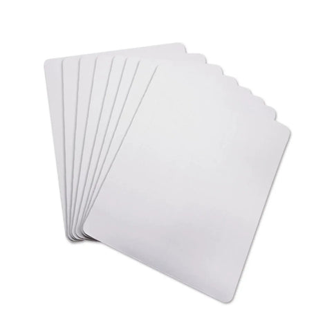 Stack of Twenty Pack White Mouse Pads 3mm Thick For Heat Press Printing Bulk Mousepad Blanks For Heat Transfer Crafts 22x18x0.3 Cm