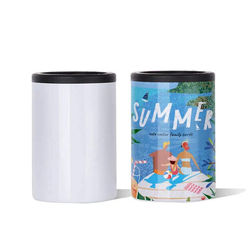 4 Pack 12 Oz Sublimation Can Insulators White Stainless Steel Beer Can Coolers For Tumbler Press And Mug Press Printing Oven Use