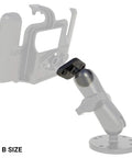 Diamond Plate Ball Base With 2 Hole AMPS Pattern For 1 Inch Ball Mounts Compatible With Device Holders And Mounting Systems