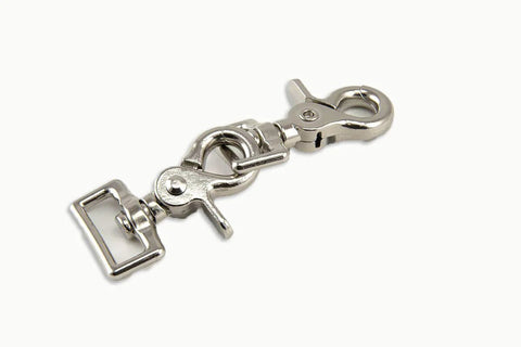 Southwestern Equine trigger snap square eye hardware, 3/4 in, metal, 2-pack — close-up view