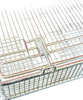 Stainless Steel Mesh Parts Washing Basket With Double Locking Lid For Secure Storage And Deep Cleaning, Rust Resistant Heavy Duty Organizer Tray