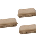3-Piece Wear-Resistant Survival Box And Tool Case For Outdoor Adventures And Camping Essentials, beige cases on white background