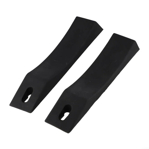 Two Pack Silicone Deadlift Wedge Blocks For Secure Barbell Plate Loading And Unloading, Anti Slip Wedge Pads, Durable Black