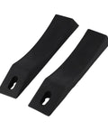 Two Pack Silicone Deadlift Wedge Blocks For Secure Barbell Plate Loading And Unloading, Anti Slip Wedge Pads, Durable Black, close-up angle