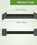 Size dimensions for 6 Piece 45 Degree Angle Support Bracket Set For Wood Beams And Posts Internal Connections For Desk Edges Pergolas And Gazebos Outdoor DIY Ready Steel Brackets With Black Coating Heavy Duty Construction For Sturdy Easy Install