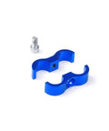 Premium Blue Aluminum Hose Clamp Separator Kit With 10 Pieces For AN4 To AN12 Line Division Heavy Duty Line Divider Clamps For Pro Mechanics And Hot Rod Projects Need High Performance Quick Install blue aluminum clamp with screw