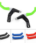 Silicone Bicycle Brake Grip Cover Anti Slip Waterproof Shield for mountain bikes and scooters in green, black, blue, and red.