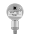 MEASUREMAN digital remote pressure gauge back view with circular 5-pin connector and QC Passed sticker