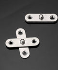 Stainless Steel Pivot Cabinet Hinges 12 Pack With Hidden Design for ultra-smooth quiet doors, heavy duty on black background.