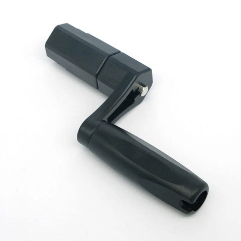 GosoNo Multifunctional String Winder With Bridge Pin Puller Remover Tool, durable black hard plastic design for guitar maintenance.