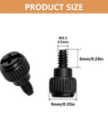 30 Piece M3.5 Thumb Screws 6X32 Standard Six Mil Knurled Phillips Head Fasteners For PC Chassis specifications with measurements.