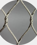 Close-up of Built Like A Tank 304 Stainless Steel Flexible Cable Safety Net mesh, showcasing the braided wire design.