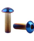 10 Pack M5x8mm Button Head Allen Bolts For Bikes Burnt Blue Titanium Finish Stainless Steel 304 Pro Grade