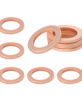 10 Pack 14mm Copper Oil Drain Plug Gaskets For Engine Seals And Oil Pan Crush Washers Replacement Kit High Temp High Pressure Leak Busting