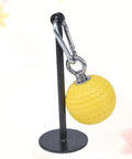 Hand Grip Ball For Dumbbell Bracket Set Anti Slip Surface And Easy Detachment Yellow PC And Steel Fitness Gear