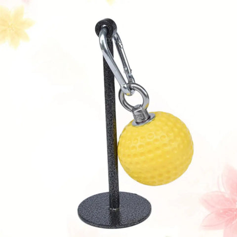 Hand Grip Ball For Dumbbell Bracket Set Anti Slip Surface And Easy Detachment Yellow PC And Steel Fitness Gear