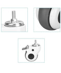 4 Inch Heavy Duty Silent Swivel Caster Wheel with smooth high speed rotation for easy long distance moving, universal mounting shown