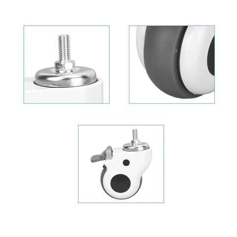 4 Inch Heavy Duty Silent Swivel Caster Wheel with smooth high speed rotation for easy long distance moving, universal mounting shown