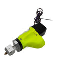Game Changing Universal Pellet Extruder Kit For 3D Printer Filament Production With Rock Solid 0.8 Mm Nozzle view of bright yellow extruder nozzle assembly.