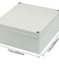 IP67 Waterproof Junction Box In Tough ABS Plastic, Dustproof Outdoor Indoor Electrical Project Enclosure, 7.87 X 7.87 X 3.74 Inches