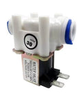 3/8 Inch DC 12V Solenoid Valve Normally Closed Water Inlet Flow Switch With Push Fit Quick Connect on white background