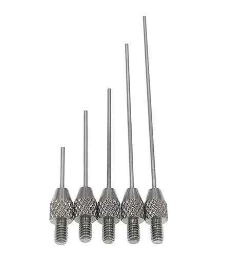Needle Contact Point Sets For Dial Indicator And Depth Gauge, 4-48 UNF Thread Shank, 1mm Diameter Stem, 10mm To 50mm Lengths