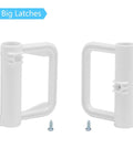 Retractable Baby Gate Replacement Parts Kit White Full Hardware Set With Wall Mount Brackets Latches Anchors And Screws For