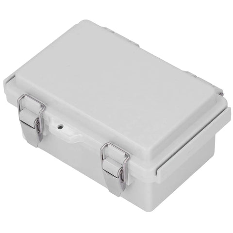 Rugged ABS Electrical Enclosure With Hinged Cover And Stainless Steel Latches For Indoor And Outdoor Industrial Use 100x150x70mm